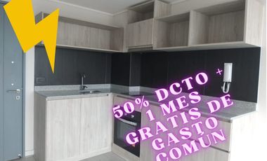 K/ Arriendo Depto 1 dormitorio a estrenar + B + E/ 50% DCTO + 1 MES GRASTIS DE GASTO COMUN La Cisterna