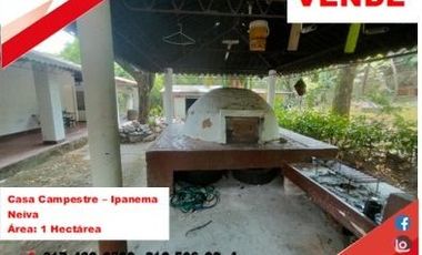 SE VENDE CASA CAMPESTRE - ORIENTE - IPANEMA - NEIVA (HUILA)