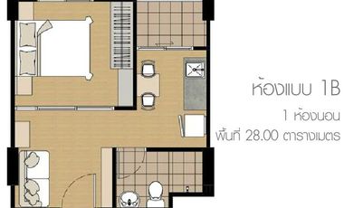 Condo For Sale The Parkland Like Sukhumvit-Paknam Chao Phraya River view Fully furnished, near BTS Pak Nam 200 m.