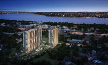 Condo For Sale The Parkland Like Sukhumvit-Paknam Chao Phraya River view Fully furnished, near BTS Pak Nam 200 m.