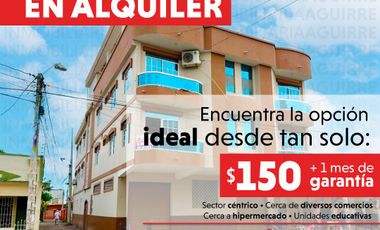 En alquiler: departamentos en zona céntrica de Machala desde $150