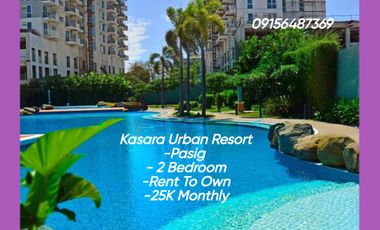 2 BR w/ balcony in Kasara Urban Resort Rent To Own Condo as low as 25K Month