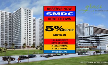 SMDC Grace Residences Condo for sale in Taguig City levi Mariano Ave. Near in BGC ,Vista Malls and Naia Airport.