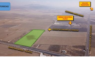 VENTA!! Terreno con 5 hectáreas sobre la Autopista México-Pachuca