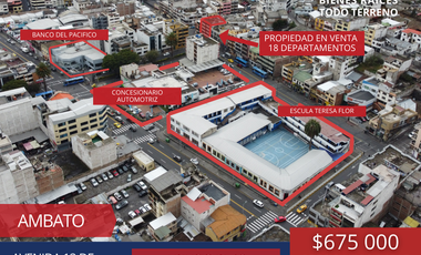 EDIFICIO DE VENTA AMBATO-TUNGURAHUA - 18 DEPARTAMENTOS 2 LOCALES