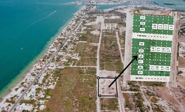 Terreno en venta a 400 metros de la Playa en Chelem Puerto,Merida,Yucatan