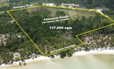 Beachfront Lot For Sale in Pamuayan Beach, Port Barton, San Vicente, Palawan