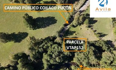 PUCÓN Coilaco parcela 5.000m2 deslinda con estero Coilaco a 24 km de Pucón COD.VTAP151