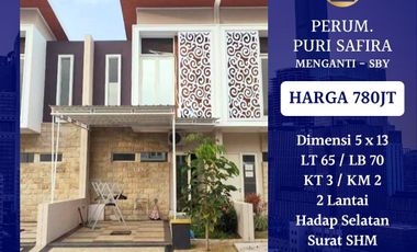Rumah Siap Huni Puri Safira Menganti Surabaya Barat dekat Wiyung Citraland Wisata Bukit Mas