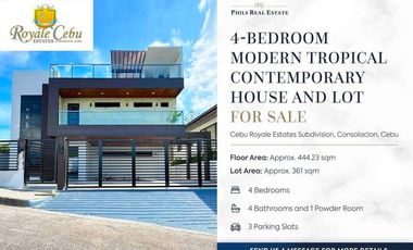 For Sale: 4 Bedroom Modern Tropical Contemporary House in Cebu Royale Estate
