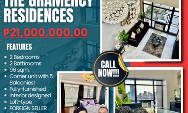 Foreign-Owned Loft Type 2 Bedroom Unit For Sale at Gramercy Residences Makati