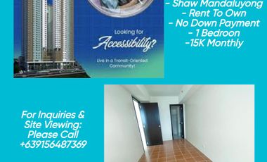 For Sale: Condo in Shaw Mandaluyong Rent To own 1 BR as low as 15K near SM Megamall and Greenfield