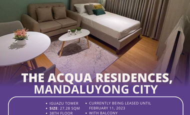 The Acqua Residences, Mandaluyong City- For SALE