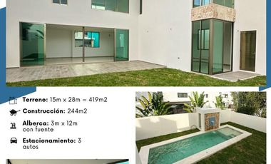 VENTA CASA NUEVA FRAC. SAN DIEGO CUTZ HACIENDA DE 4 RECAMARAS