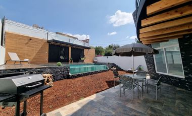 Renta CASA TONATICO por noche con alberca y jacuzzi climatizados muy bien ubicada y para excelente fin de semana en TONATICO EDOMEX