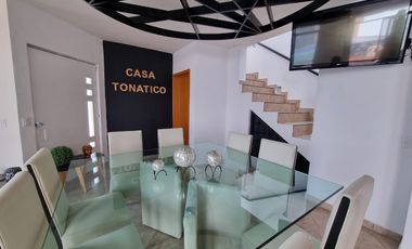 Renta CASA TONATICO por noche con alberca y jacuzzi climatizados muy bien ubicada y para excelente fin de semana en TONATICO EDOMEX