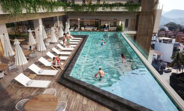 DEPARTAMENTO CON ALBERCA Y VISTA A LA BAHIA EN FLUVIAL PTO VALLARTA.