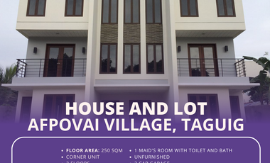 AFPOVAI Village, Taguig City - For LEASE