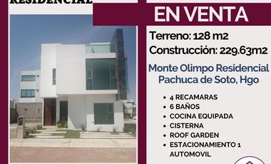 🔴EN VENTA🔴 💎💎Casa de Lujo en Monte Olimpo Residencial, Pachuca de Soto, Hgo💎💎