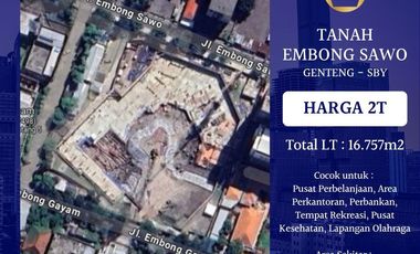 DIJUAL TANAH EMBONG SAWO SURABAYA COCOK BANGUN APARTEMEN GEDUNG KANTOR