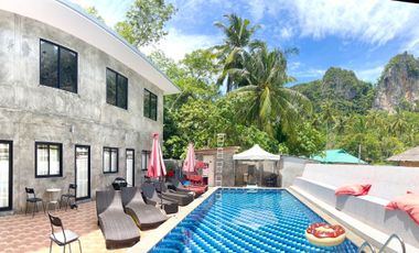 7-room duplexes with a pool surrounded by mountain views for sale in Ao Nang, Krabi.