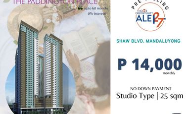 Studio Type Pre-Selling P13,000 month in Shaw Mandaluyong 3 mins walk to Megamall