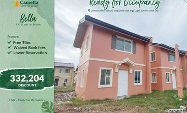 Ready for Occupancy - 2 Bedrooms House and Lot for Sale in Camella Cerritos Gensan, General Santos City