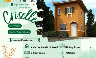 2 BEDROOM + TOILET AND BATH SINGLE FIREWALL IN CAMELLA DIGOS - PRE SELLING