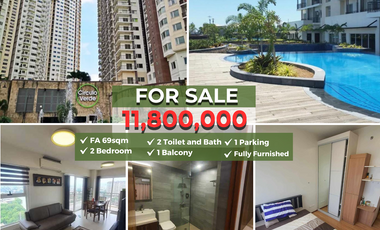 2BR FULLY FURNISHED w/ PARKING - CIRCULO VERDE by ORTIGAS LAND