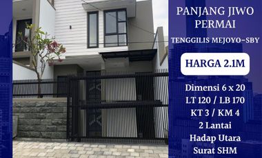 Rumah Baru Modern Minimalis Panjang Jiwo Permai Surabaya Timur SHM dkt Tenggilis UBAYA