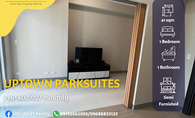 Upgrade your Lifestyle with our Spacious 1-Bedroom Unit for Rent in Uptown Parksuites Tower 2 - The Perfect Urban Sanctuary. 🏢✨
