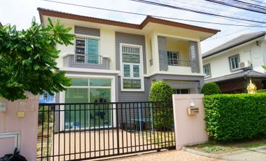 For rent very cheap!!!  2-story detached house, Pruksa Village Scenery Rattanathibet-Bang Yai, fully furnished, ready to move in.