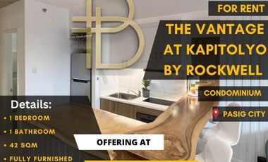 Spacious 1Br For Rent @Vantage Kapitolyo By Rockwell