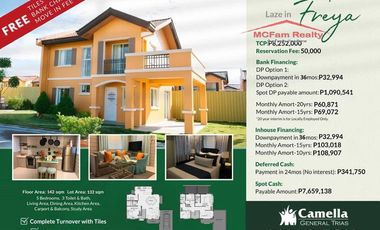 House and Lot For Sale in General Trias Cavite - Camella General Trias