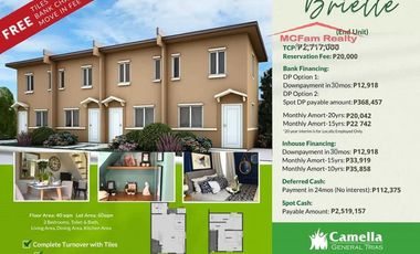 House and Lot For Sale in General Trias Cavite - Camella General Trias
