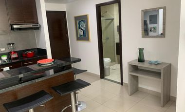 Suite Amoblada en Alquiler en el Norte de Guayaquil, 1 Habitación, 1 Baño, Parqueo, Piscina, Gimnasio.