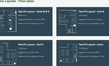 Office Spaces 100.88 - 101.88 sqm for Sale in the Glaston Tower Ortigas East, Pasig