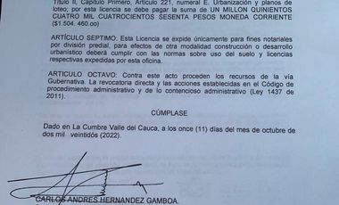 LOTES EN PAVAS LA CUMBRE