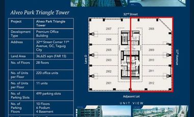 BGC OFFICE SPACE FOR SALE PRICE AT 284K per sqm !