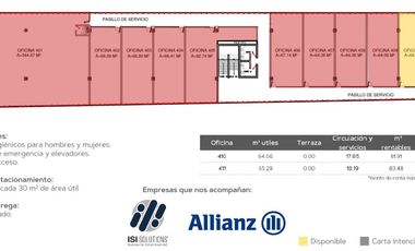 Renta oficinas edificio corporativo AAA Av. 5 de Febrero desde 81 m2
