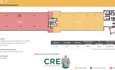 Renta oficinas edificio corporativo AAA Av. 5 de Febrero desde 81 m2