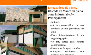 Manta - Empacadora de Atun y Pelagico Pequeño con Permiso de Exportación en Venta