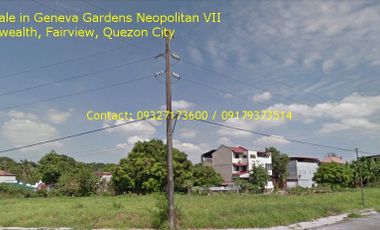 Geneva Garden Neopolitan, QC Lot for sale Near Mindanao Avenue