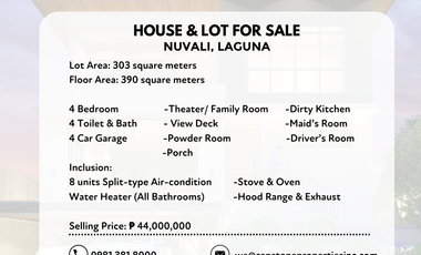House and Lot for Sale in Nuvali, Laguna