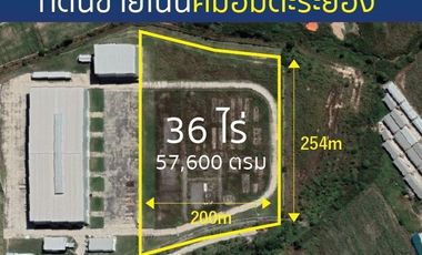 Land for sale 36 rai in Amata City Industrial Estate, Rayong, purple area.