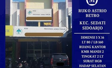 Ruko Strategis Astrio Betro Sidoarjo Furnish AC dkt Raya Pulungan Sedati Eco Park