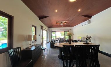 beachfront 3-bedroom Thai-Balinese style of pool villa for sale in Had yao, Krabi