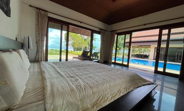 beachfront 3-bedroom Thai-Balinese style of pool villa for sale in Had yao, Krabi