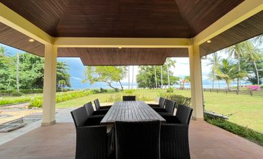 beachfront 3-bedroom Thai-Balinese style of pool villa for sale in Had yao, Krabi