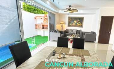 Arbolada Cancun Casa en Venta con piscina y muebles